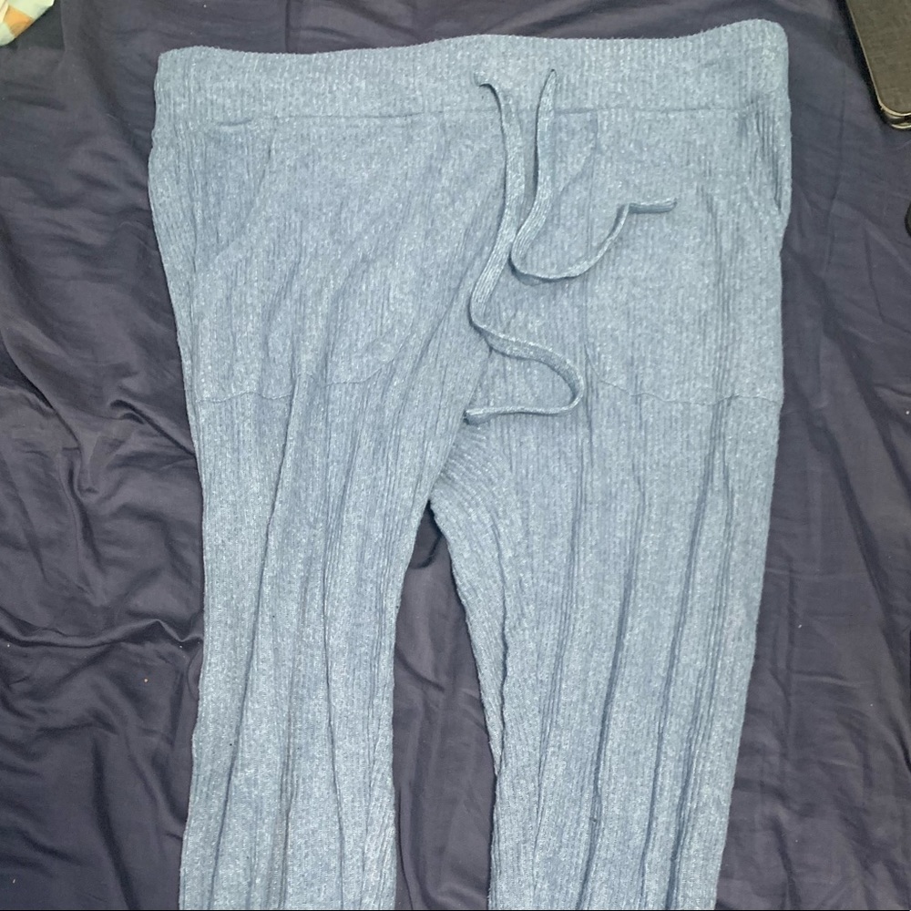 Womens stretchy blue pants